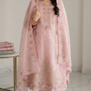 2 pc sheesha net with kammez dupatta